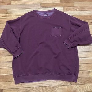 Women’s Aerie the Sweat Everyday Cozy Crew Neck Sweatshirt Royal Berry Large